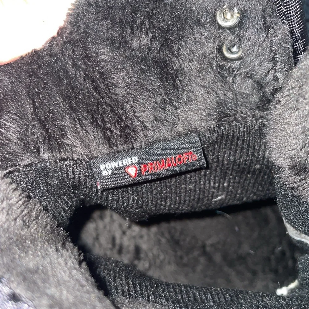North Face Thermoball Lace II Faux Fur Boots W/ Box - Black & Plum - Size 9